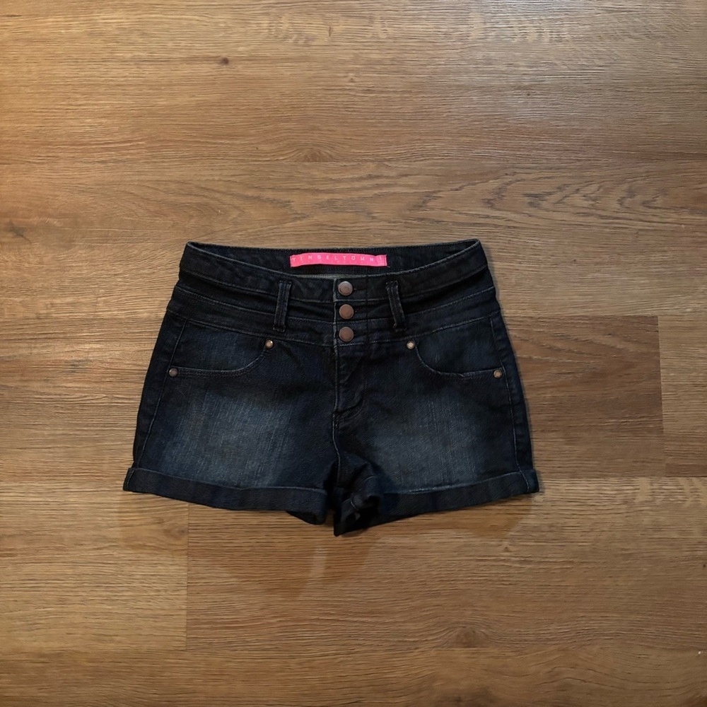 Stylish Black Denim Women's Shorts